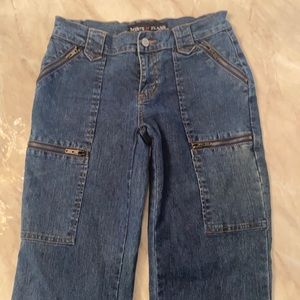Vintage low rise flared jeans dark wash